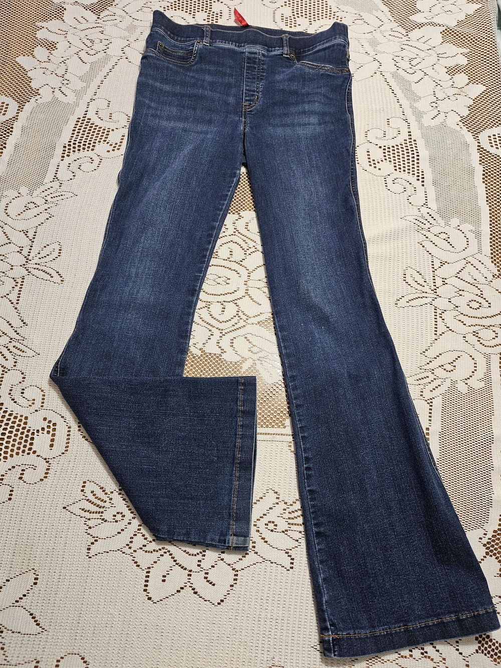 SPANX Dark Blue Flare Jeans Size Large